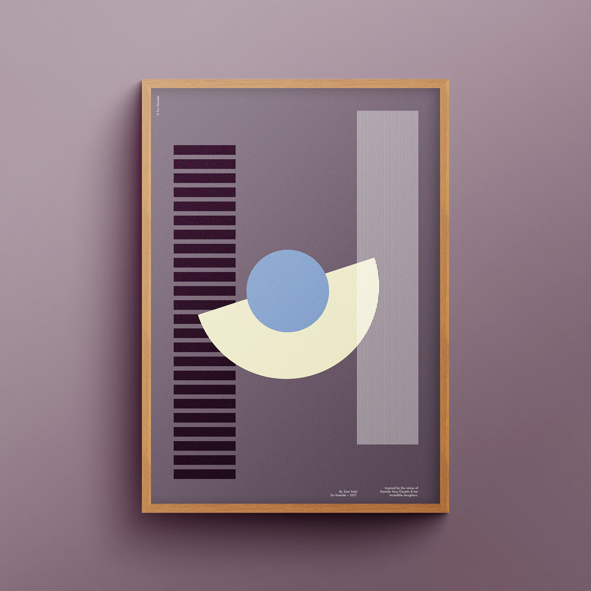 Collections-H-Constructive-Wooden-Frame-Hamide-Design-Studio "H for Hamide: Constructive" art print in wooden frame