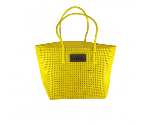 Consultancy-family_yellow-Design-Studio RainTree bag with label