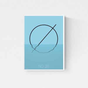 "The Alphabet: Ø" print in frame
