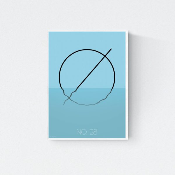 "The Alphabet: Ø" print in frame