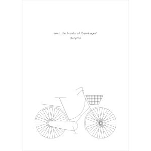 "Meet the Locals of Copenhagen: Bicycle" print