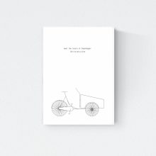"Meet the Locals of Copenhagen: Christiania Bike" print in white frame
