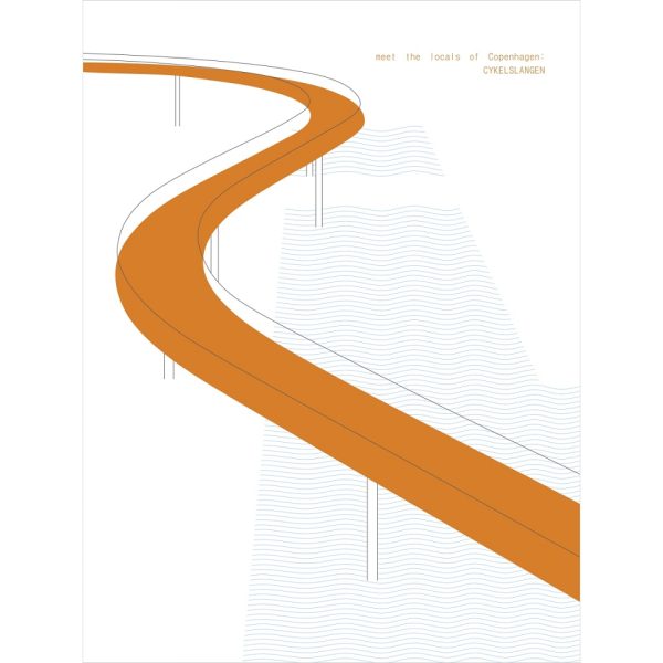 "Meet the Locals of Copenhagen: Cykelslangen" print