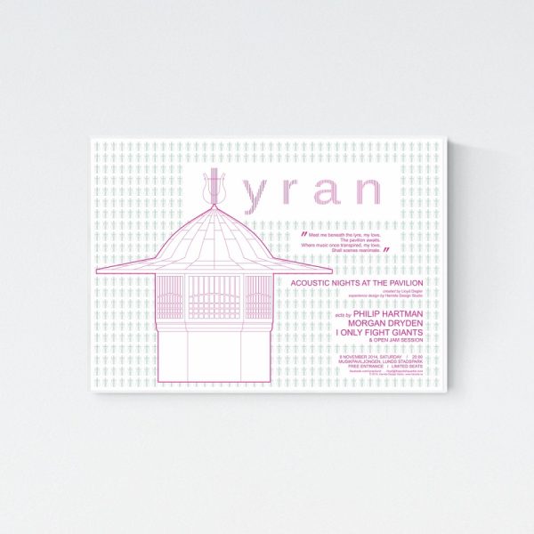 "Lyran #1" print in white frame