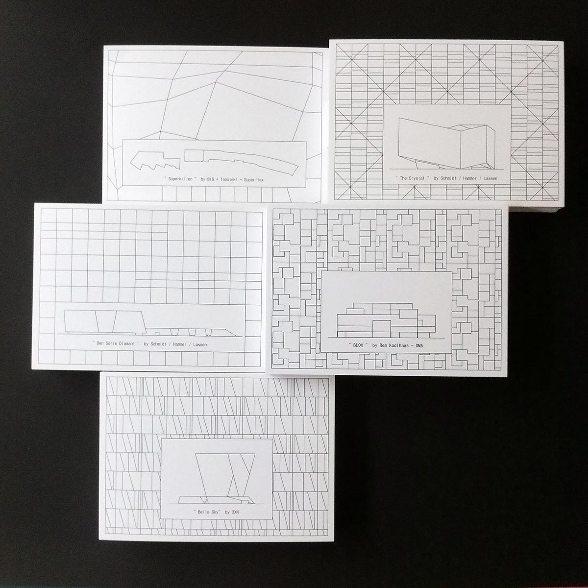 Shop-Stationery-Postcard-Architecture-from-Copenhagen-Hamide-Design-Studio "Architecture from Copenhagen" postcard series as a set