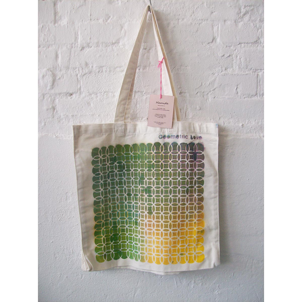 "Geometric Love" canvas bag