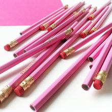Love works pencils in pink