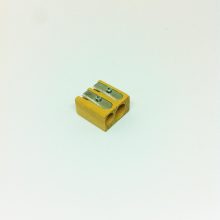 Double pencil sharpener in wood