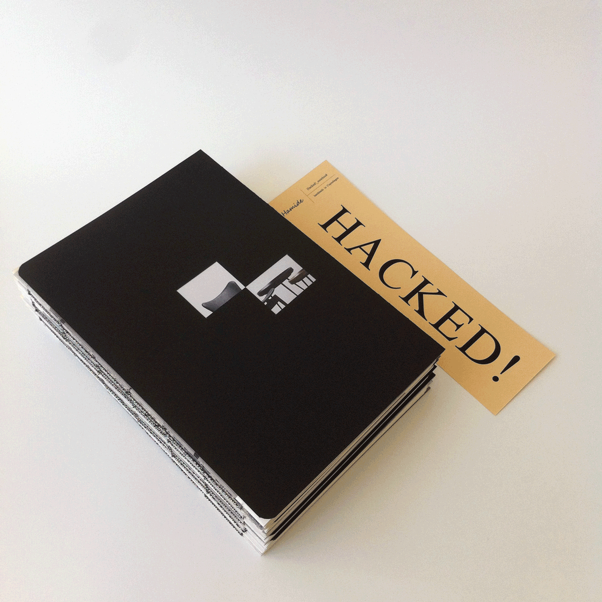 "Hacked!" notebooks designed for Mater Earth Gallery