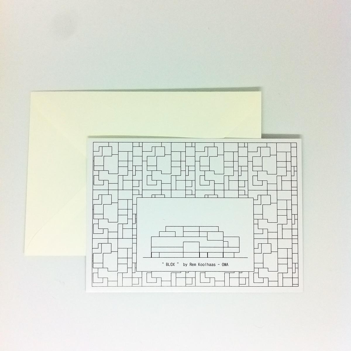 Shop-Stationery-Postcard-Soul-of-City-Architecture-Blox-Hamide-Design-Studio Postcard featuring the Blox in Copenhagen in minimal lines