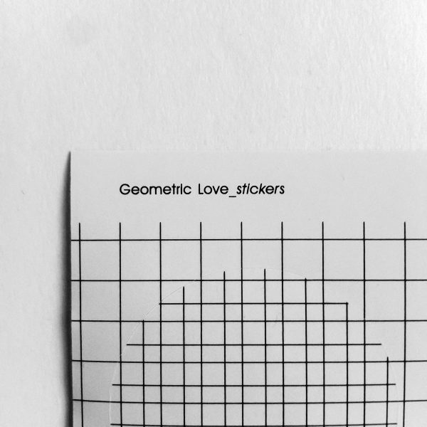 Detail of "Geometric Love" stickers