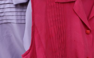 Chest detail from the pink blouse from Hamide's Originals series