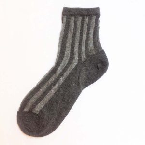 Socks by Penti ingrey with metallic grey stripes