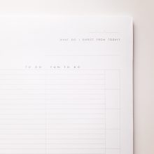 Date and expectations section of the planner "Planning Dreams and Some Errands"