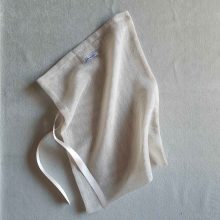 Large reusable tulle sac in cream for shopping groceries