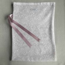 Large reusable tulle sac in gradient brown for shopping groceries