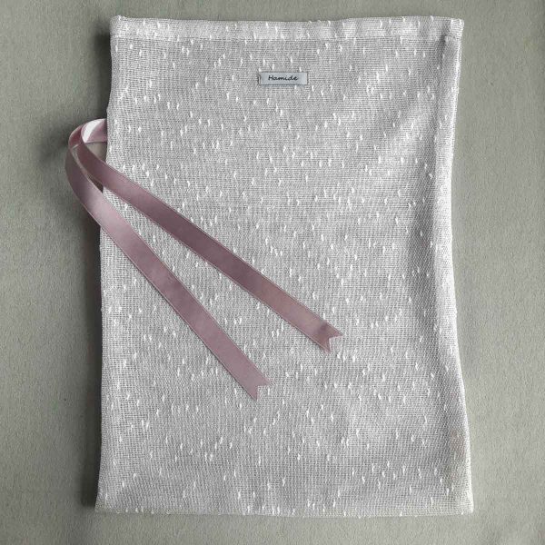 Large reusable tulle sac in gradient brown for shopping groceries
