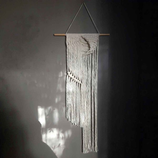 Macrame wall hanging in contemporary design