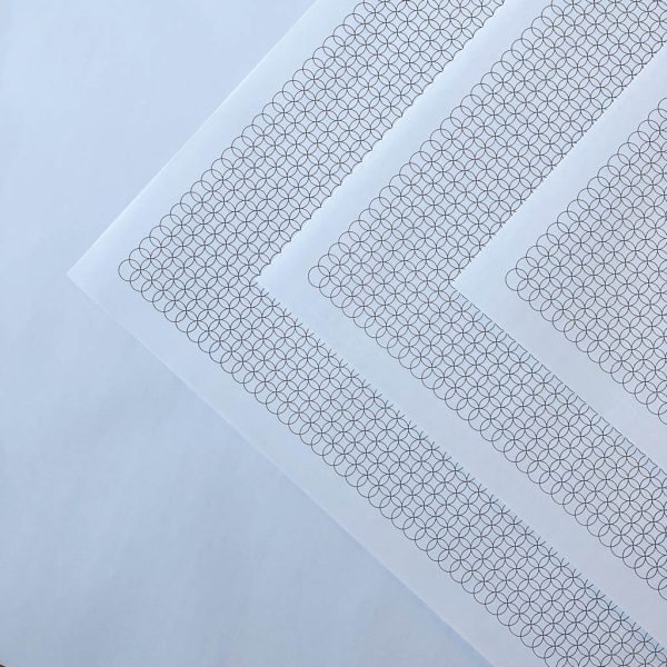 Geometric Love gift wraps repetitive circles