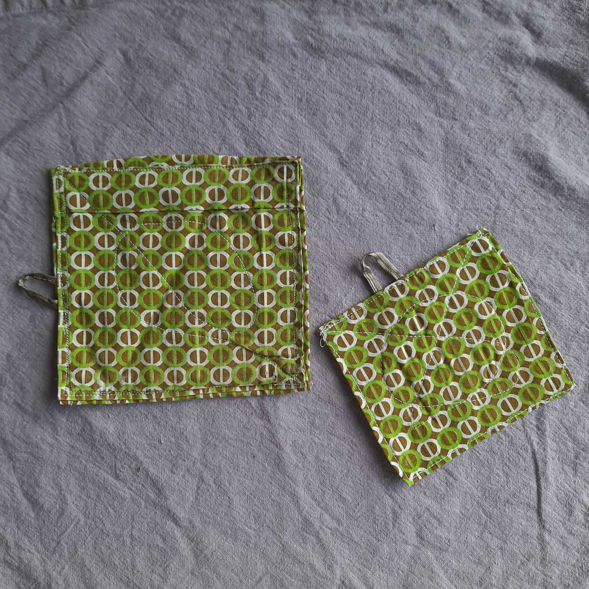 10thHamideDays-Leftovers-Potholders-9-Hamide-Design-Studio Two potholders from leftover materials
