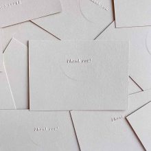 Cold pressed thank you cards