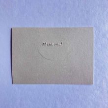Cold pressed thank you card